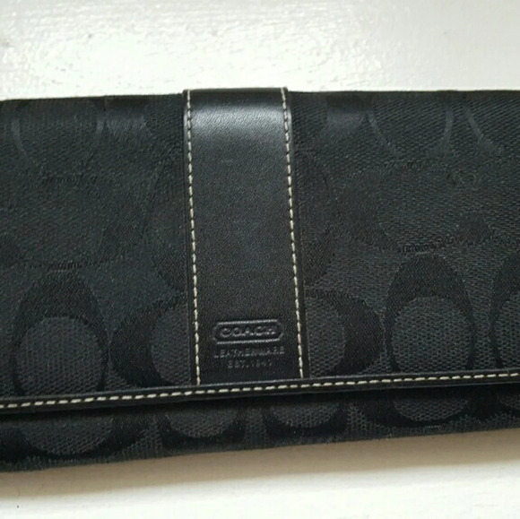 Coach Handbags - Coach black long wallet